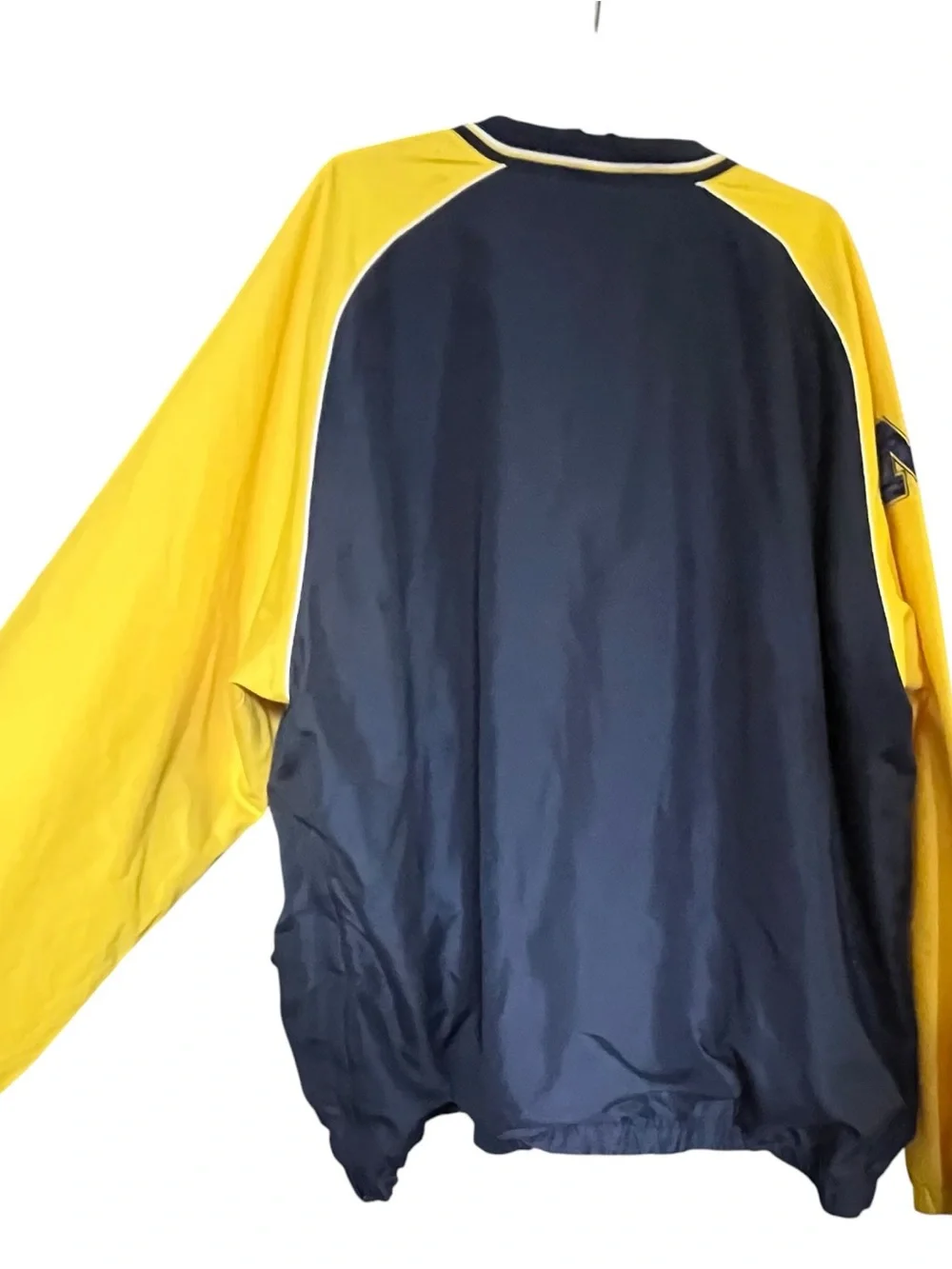 Michigan Wolverines Men’s 3XL Pullover Windbreaker Navy & Maize Sleeves M-Right